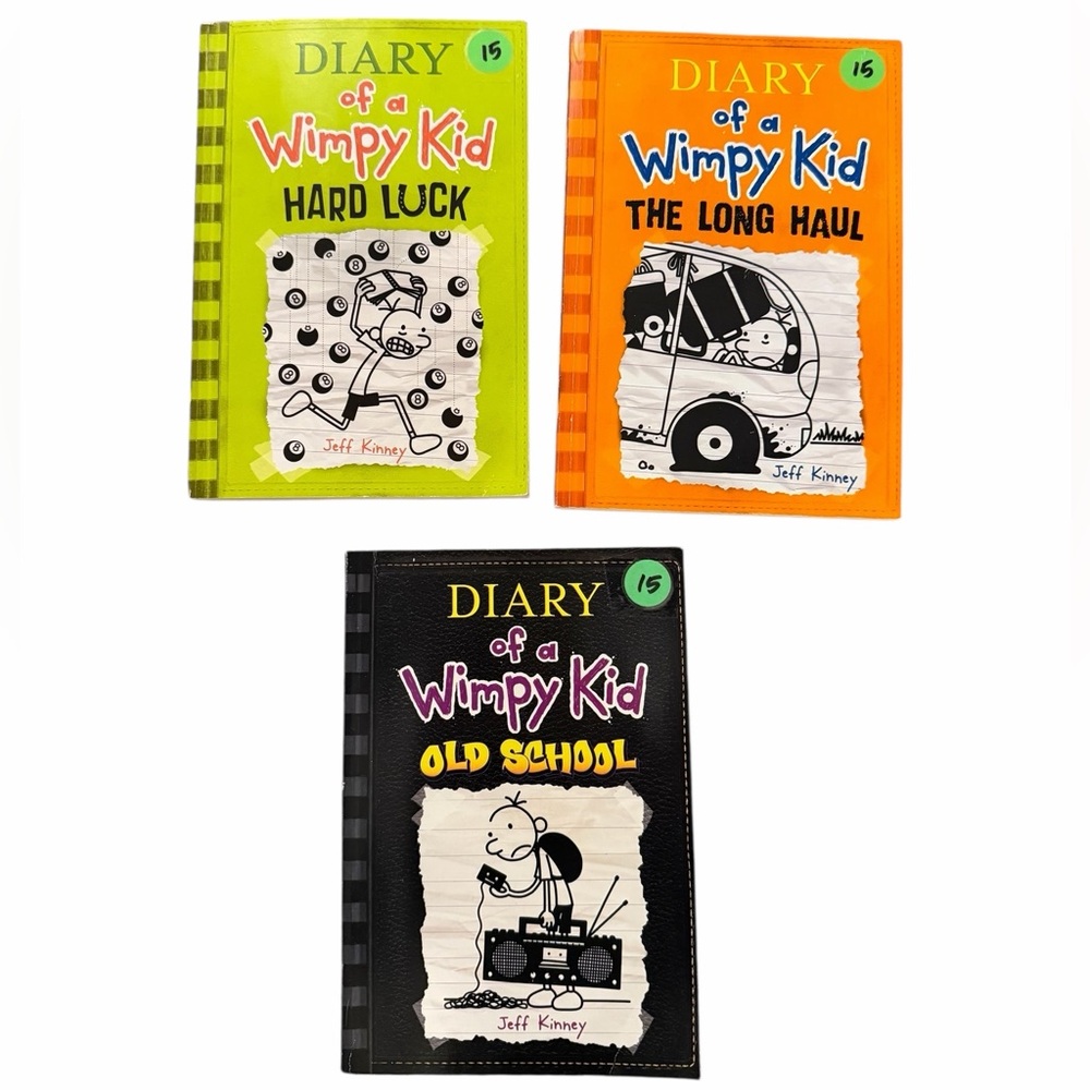 Diary of a Wimpy Kid set of 3 paperback books 8 9 & 10